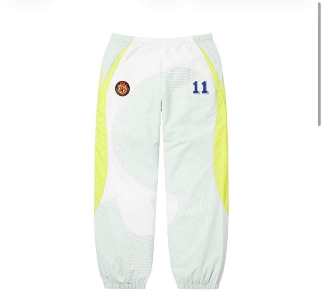 슈프림 24FW S 로고 트랙 팬츠 화이트/옐로우 M 상품이미지1