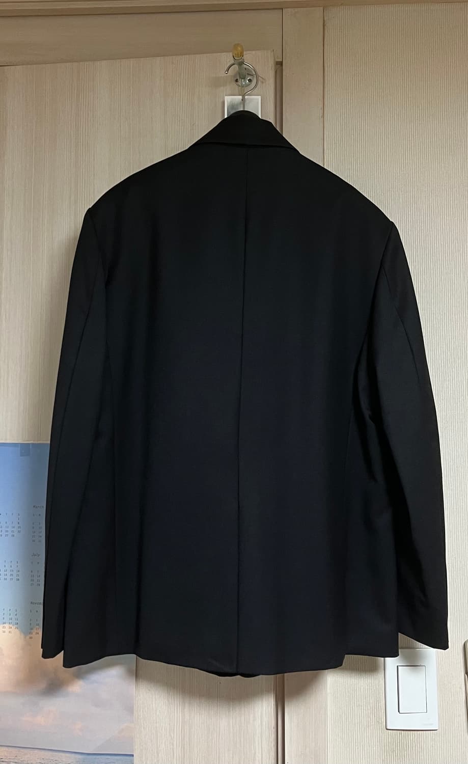 던스트 히든 버튼 울 블레이저 블랙 상품이미지4