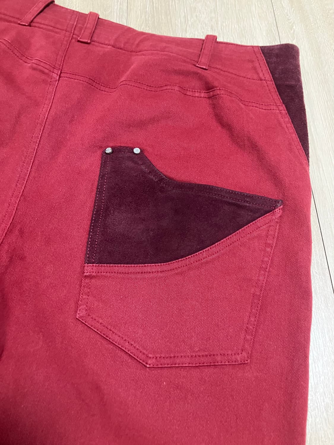 xlim net trousers burgundy 상품이미지4