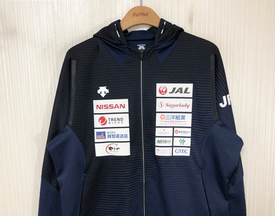 데상트 일본 펜싱국가대표팀 지급용 후드집업자켓 XO(XXL) 상품이미지2