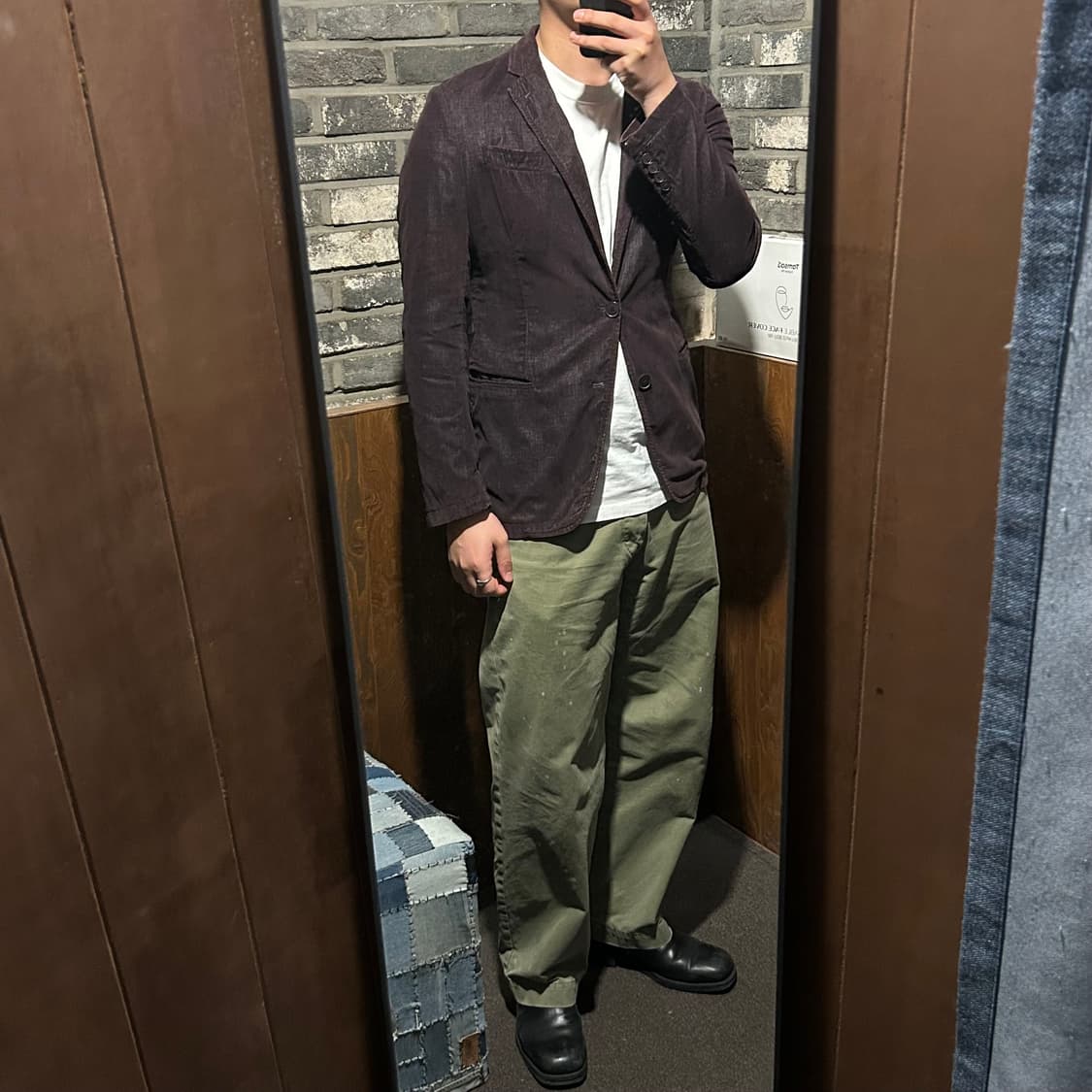 M) 아르마니 꼴레지오니 다크 퍼플 블레이저 자켓 상품이미지8