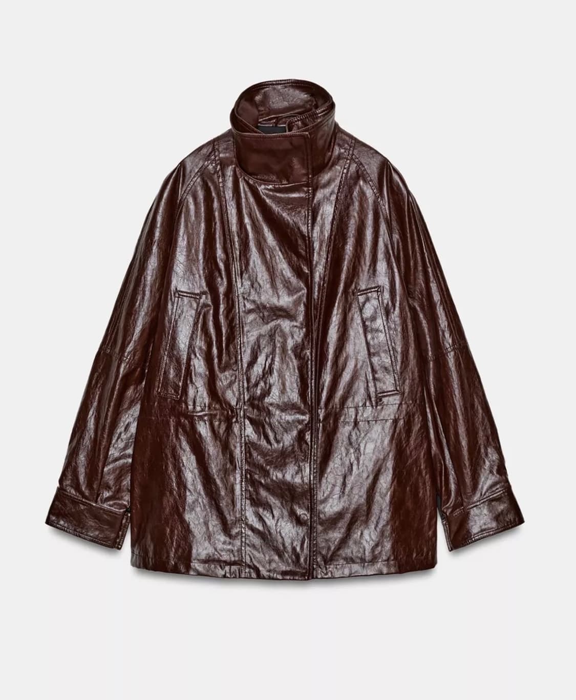 레더 하이넥 자켓 (수사샤 착용) 상품이미지1