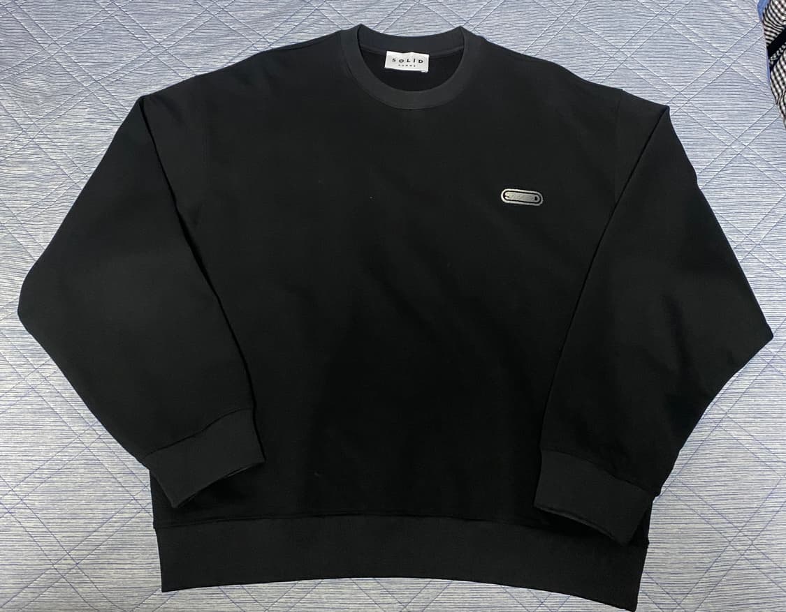 솔리드옴므 24FW 맨투맨 블랙 상품이미지3