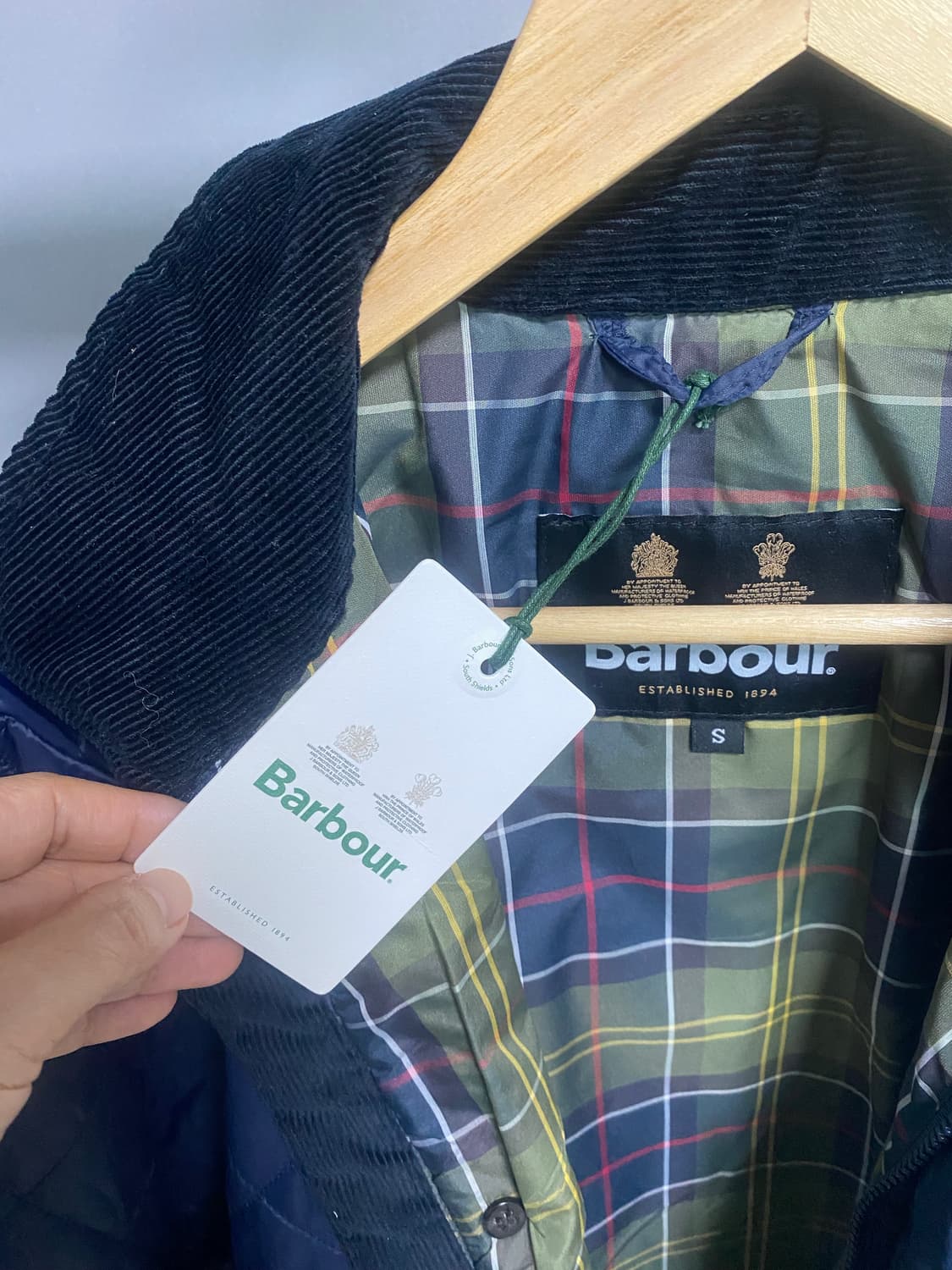 바버 리스테일 퀼팅자켓 s-국네100 상품이미지1