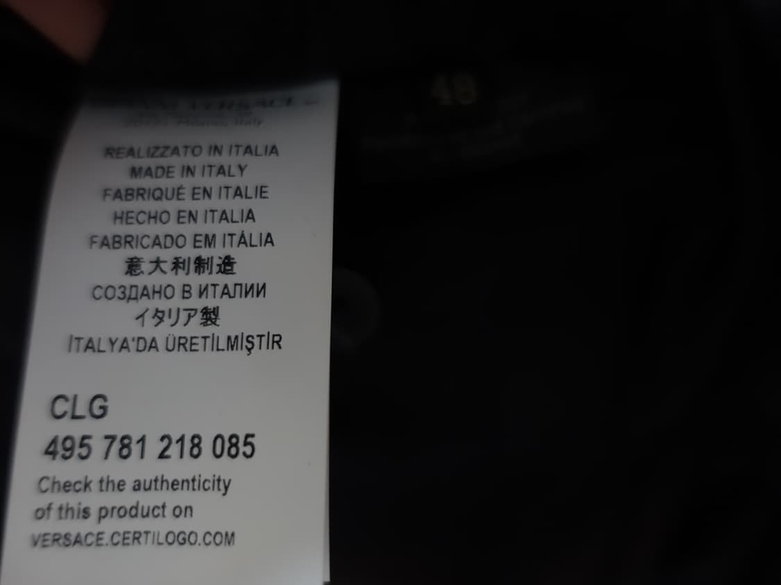 베르사체 가죽 바이커 자켓 새상품 상품이미지6