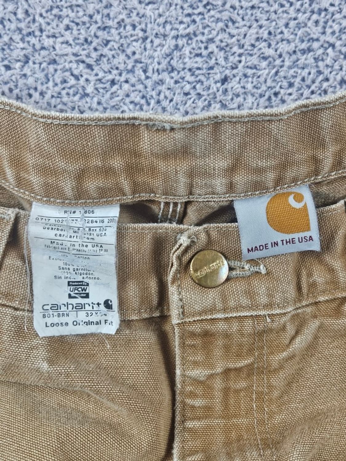 USA 칼하트 덕캔버스 더블니 카펜터 워크팬츠 (32X34)/ 11294 상품이미지7
