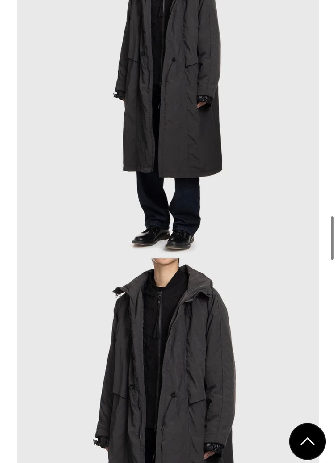 언어펙티드 파라슈트 신슐 코트 차콜 S 상품이미지5