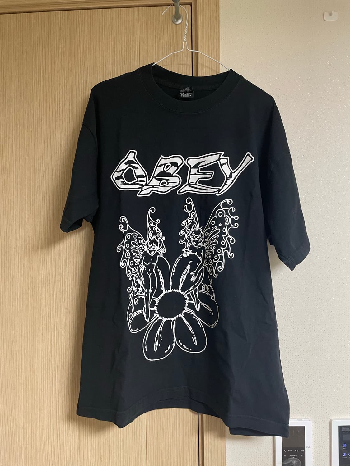 Obey 오베이 검은색 반팔 티셔츠 반팔티 L 100 블랙 상품이미지1