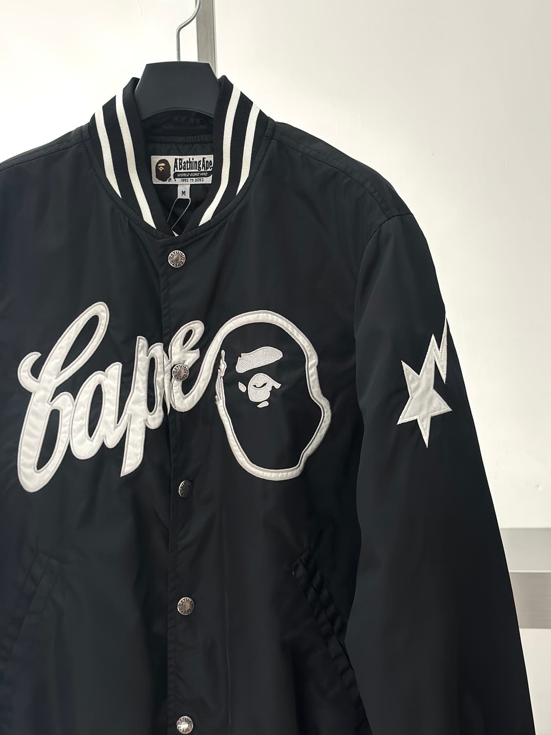 베이프 스타 빅로고 바시티 자켓  상품이미지6