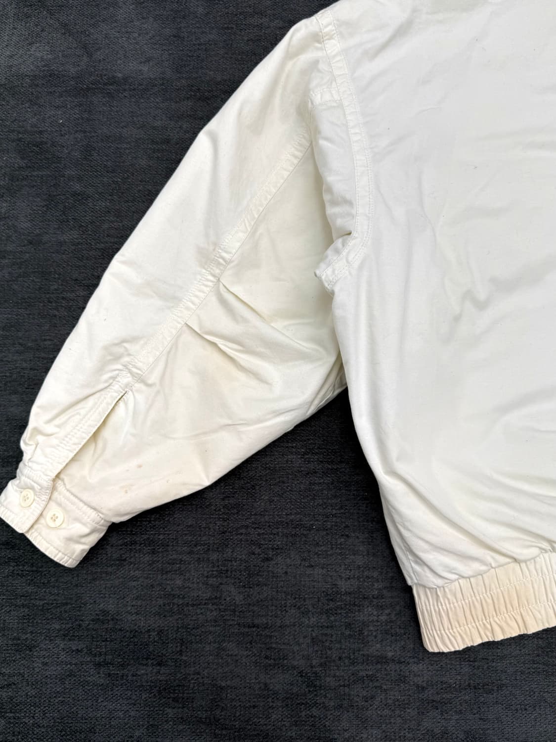 빈티지 아이보리 코튼 봄버 자켓 상품이미지7