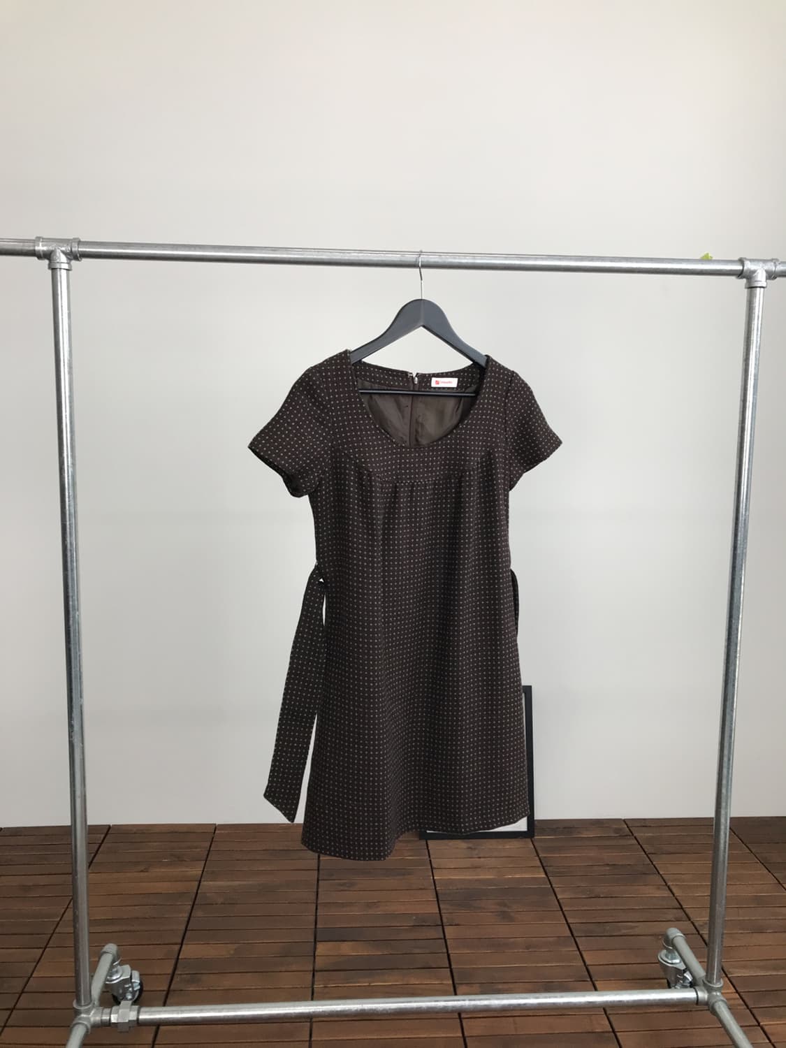 Jpn Brown Mint Polka Dot Mini Dress 상품이미지3