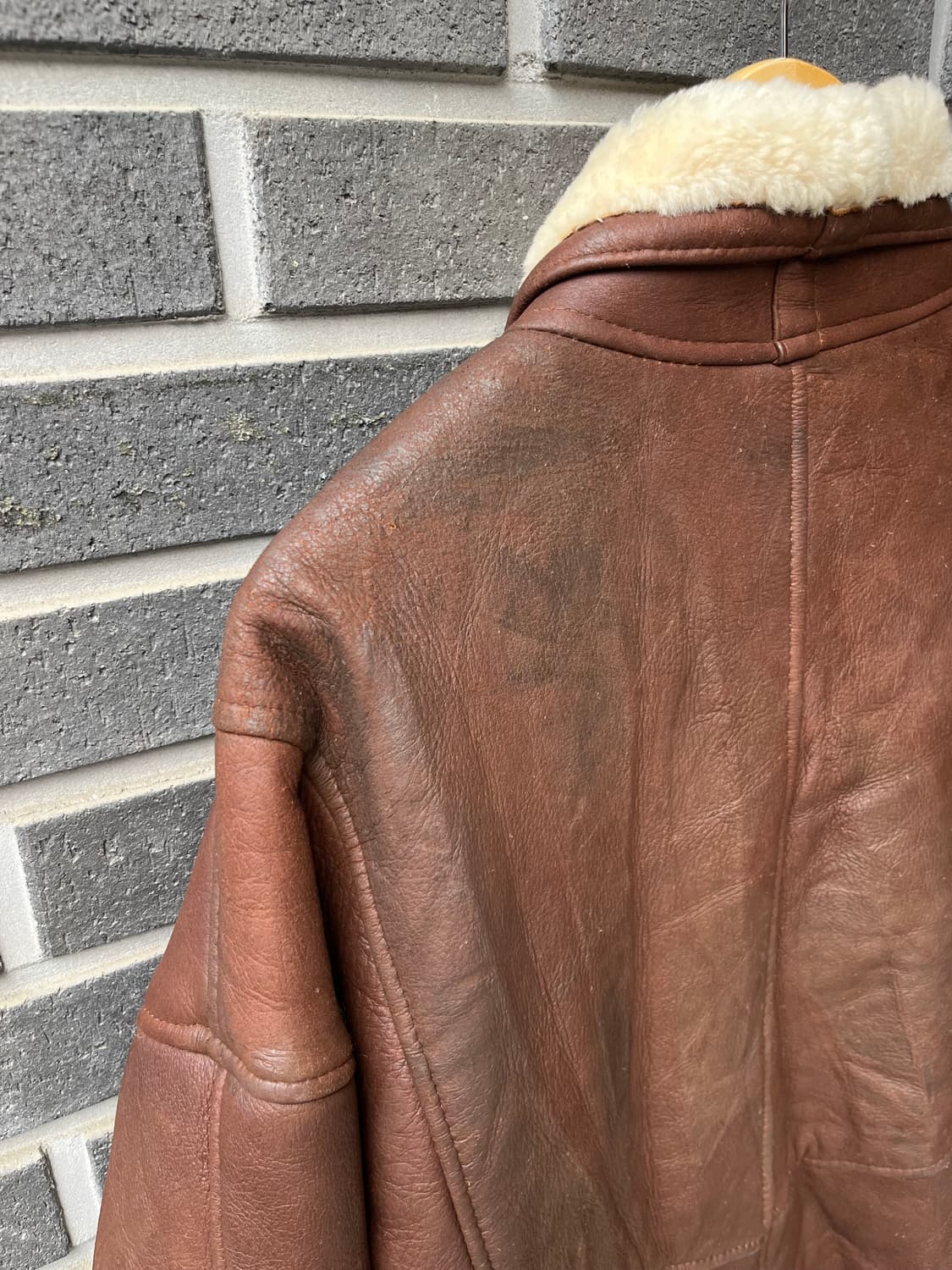 90s lambskin 양가죽 시어링 자켓  상품이미지10