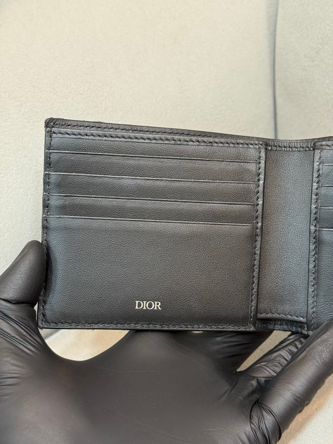 디올 오블리크 반지갑 블랙 상품이미지4