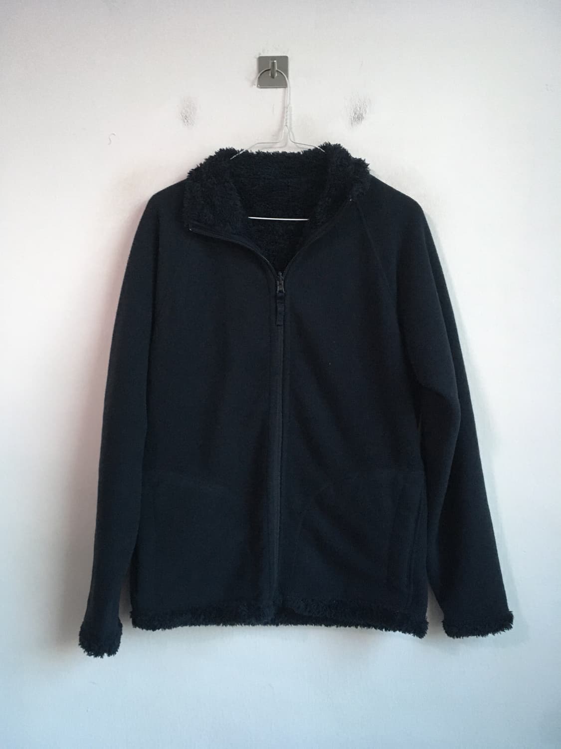 jpn vintage 리버서블 네이비 퍼 후리스 집업 상품이미지1