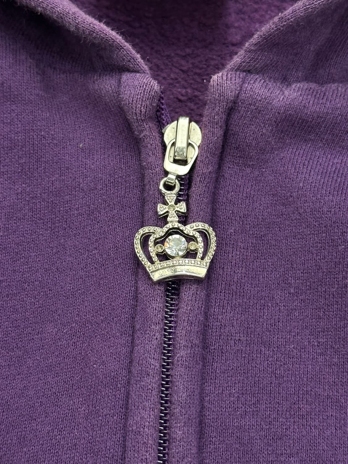 155)리바이스 빈티지 여성 크라운 큐빅 패치 퍼플 후드집업 상품이미지2