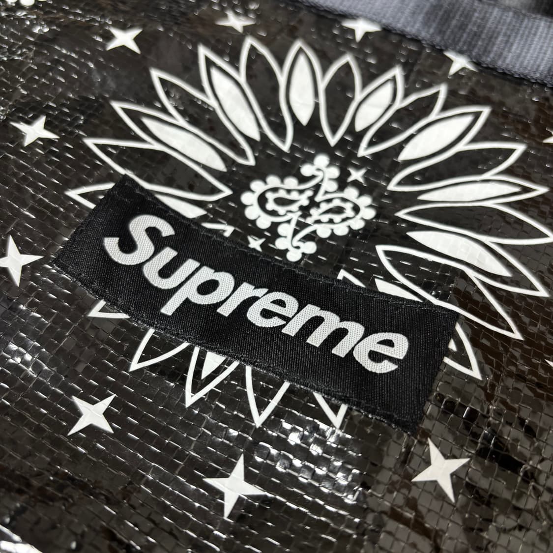 Supreme 슈프림 반다나 블랙 타프 사이드백 샤코슈 가방 Black 상품이미지4