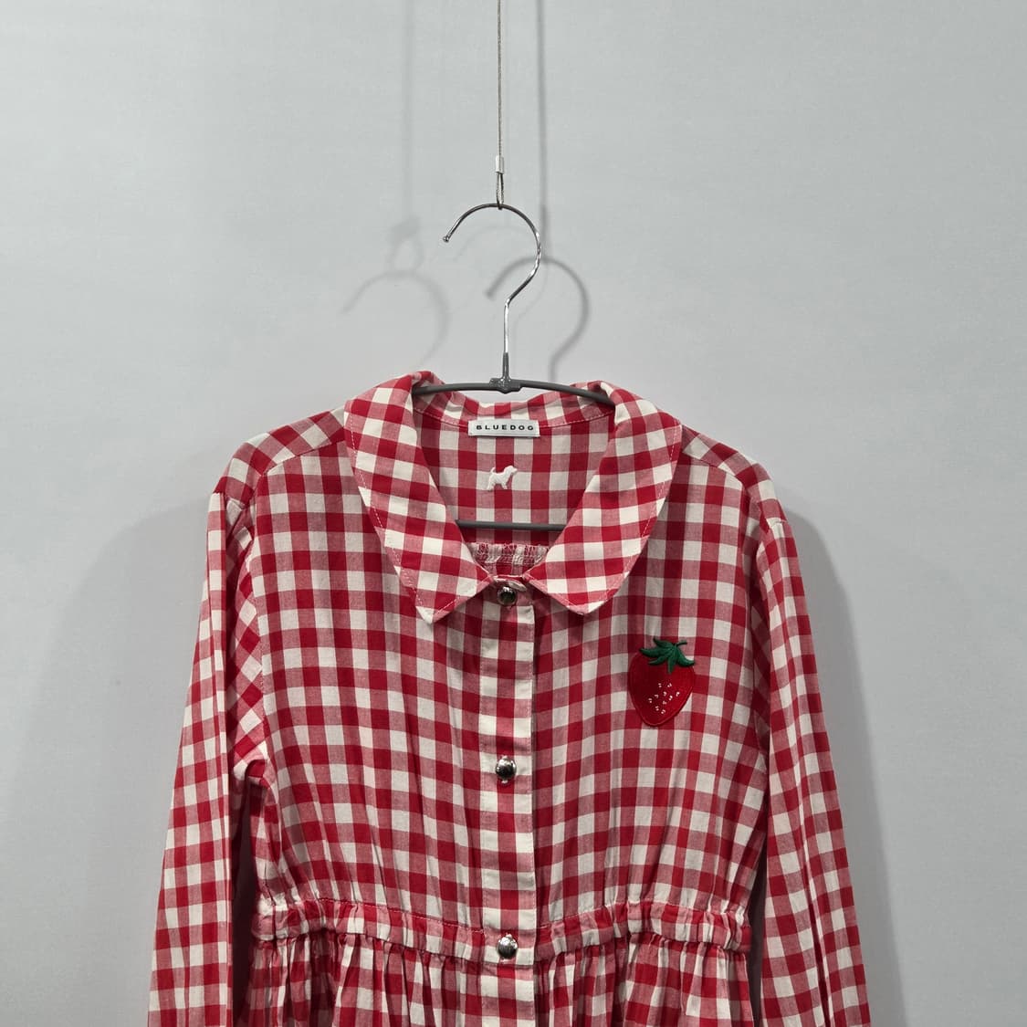 블루독 체크 카라 원피스 130 상품이미지2