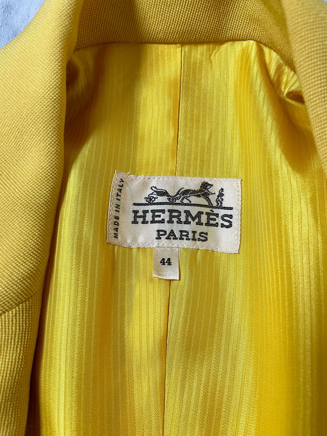 에르메스 옐로우 울 블레이저 44 정품 상품이미지4