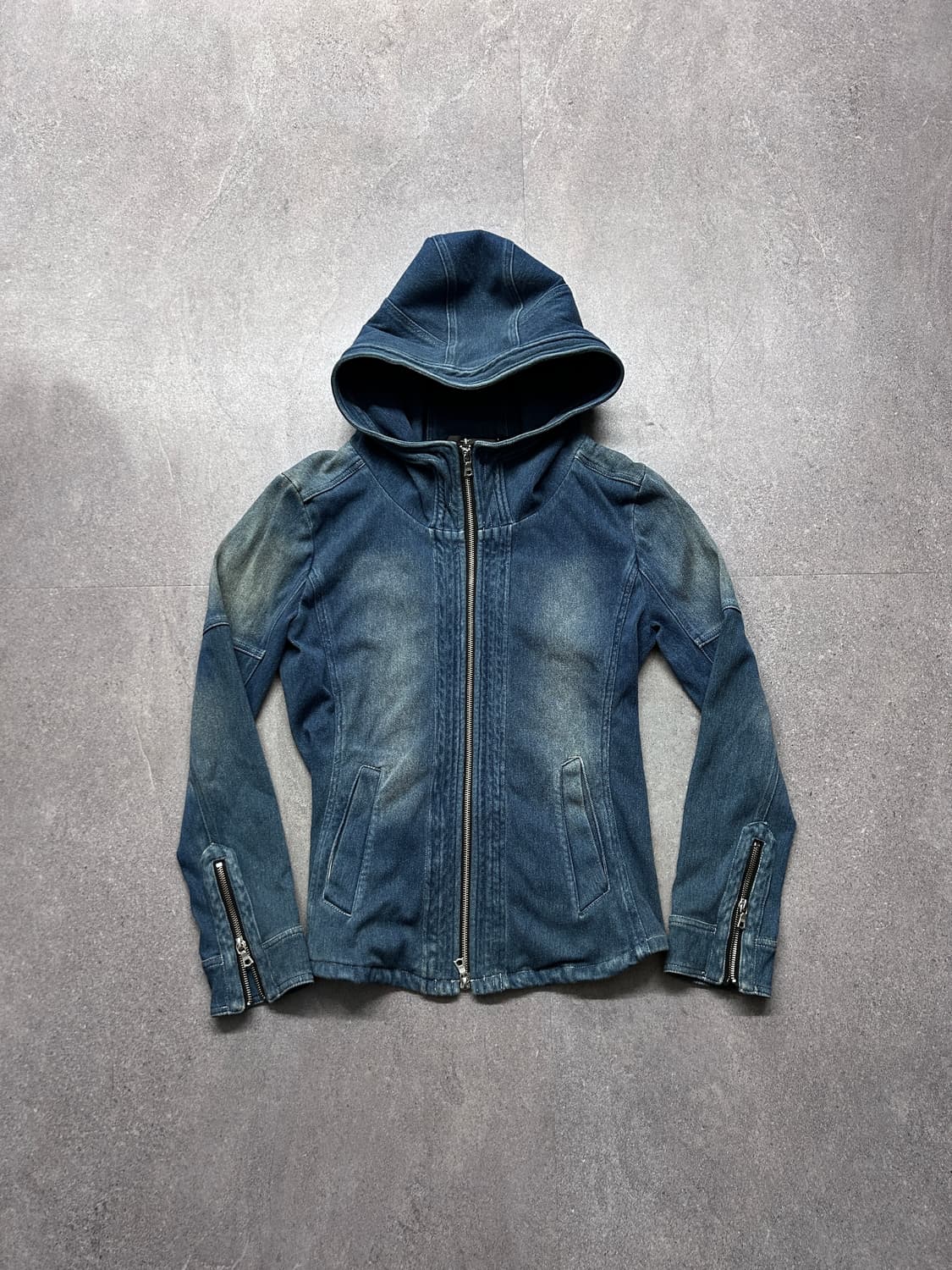 No id 보노 후드 투웨이 데님 자켓 상품이미지3