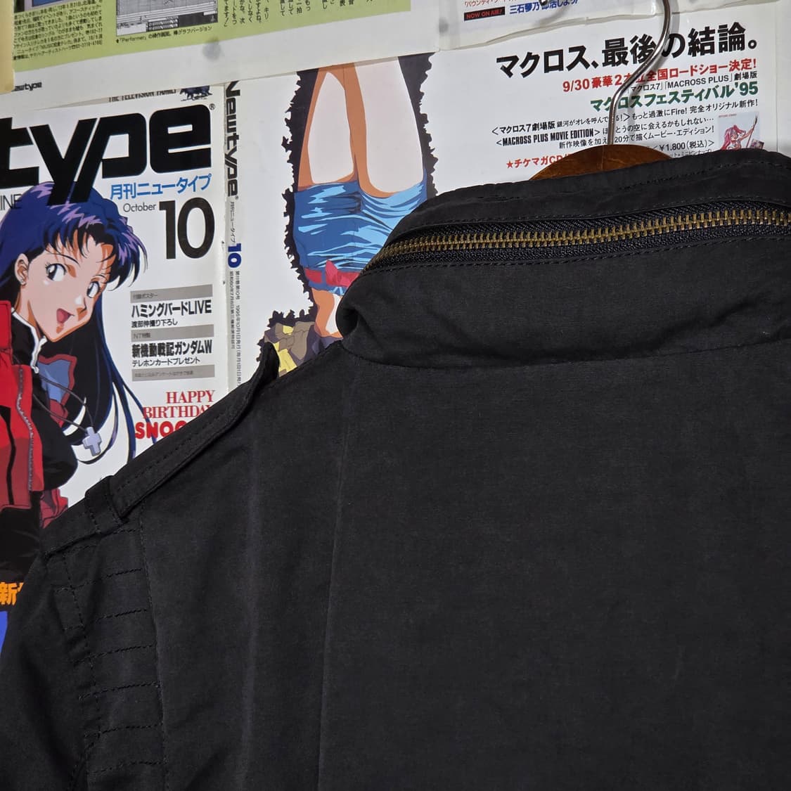 JPN 블랙 코튼 나일론 멀티 포켓 투지퍼 자켓 상품이미지7