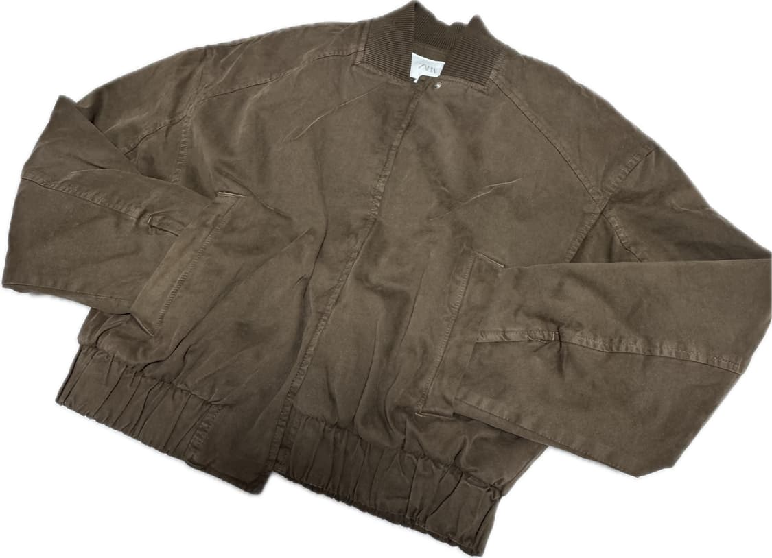 자라 스웨이드 브라운 봄버자켓 상품이미지1