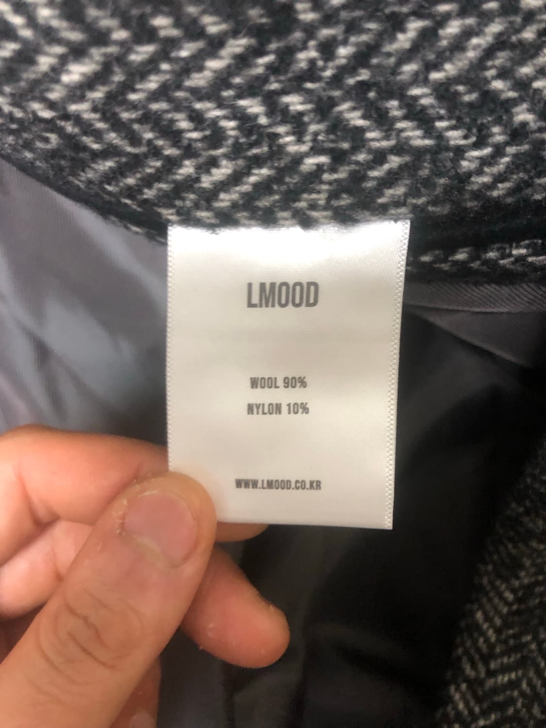 엘무드 헤링본 더블 코트 사이즈 48 상품이미지3