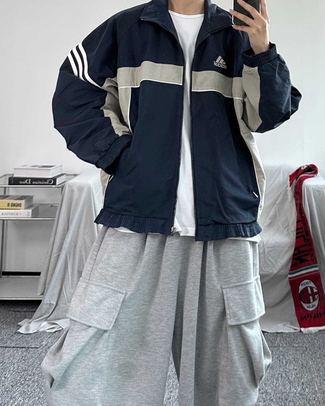 아디다스 90s 올드스쿨 배색 바람막이 100 상품이미지5