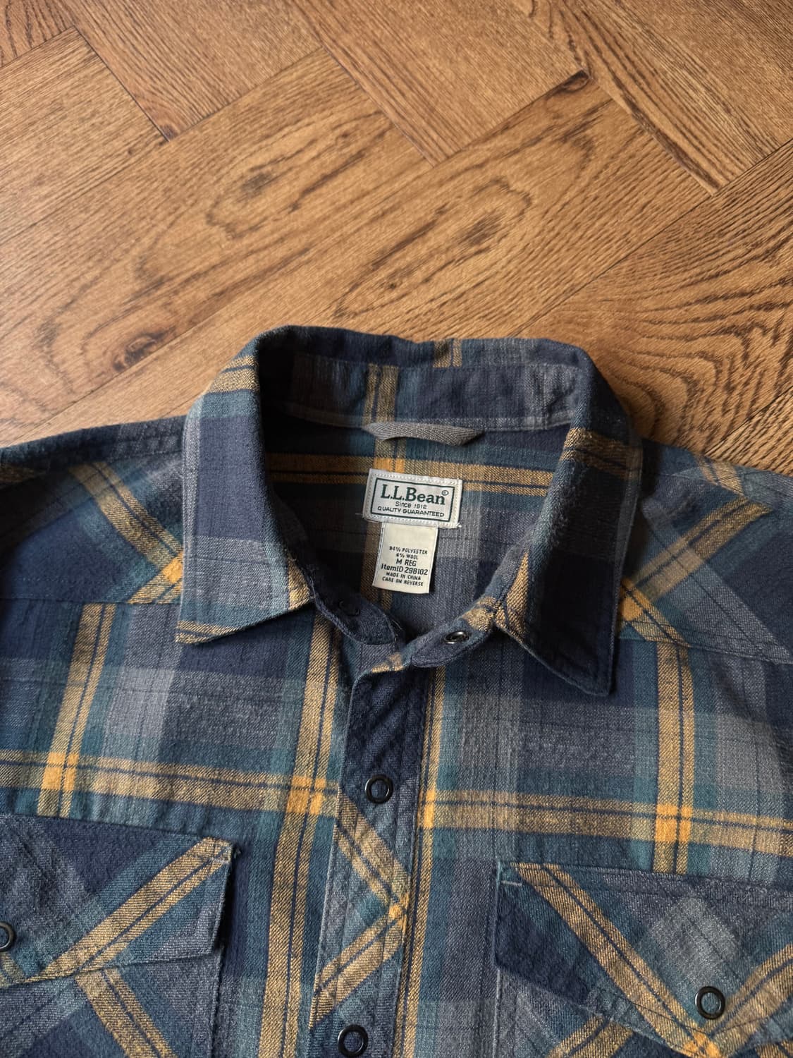 [M]L.L.Bean USA 엘엘빈 타탄체크 버튼다운 플란넬 셔츠 상품이미지2