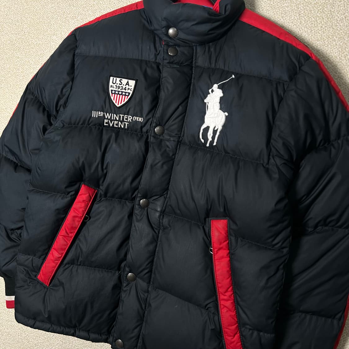 (S) 폴로 빅포니 USA 레이싱 패딩 점퍼 상품이미지2