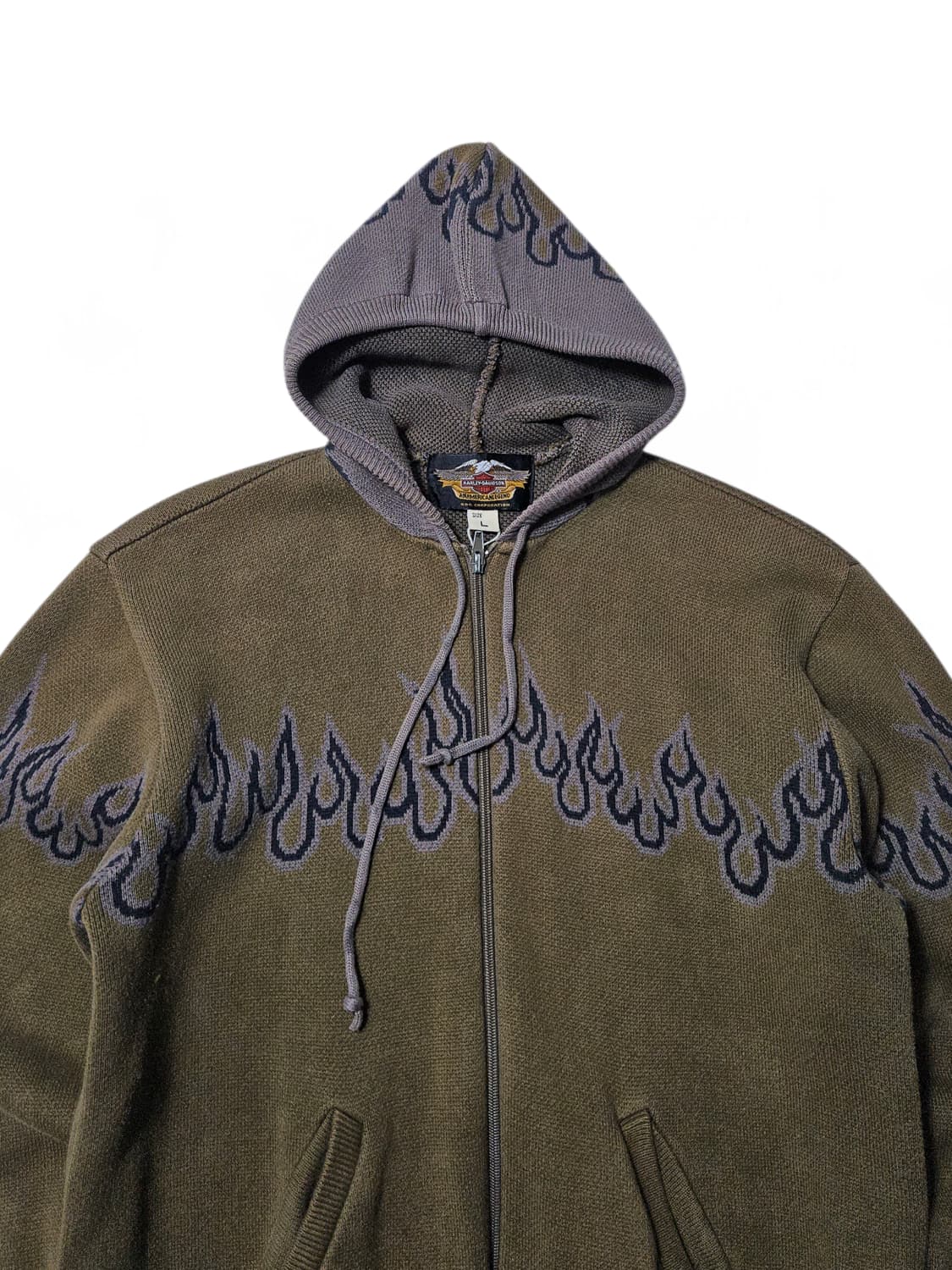 할리데이비슨 재팬 플레임 후드집업 L  상품이미지3