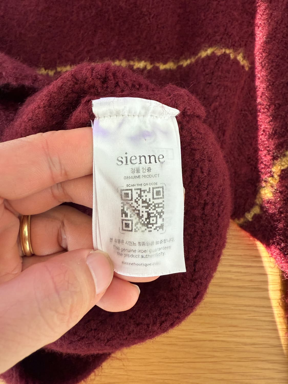 시엔느(sienne) 와인 니트 상품이미지6