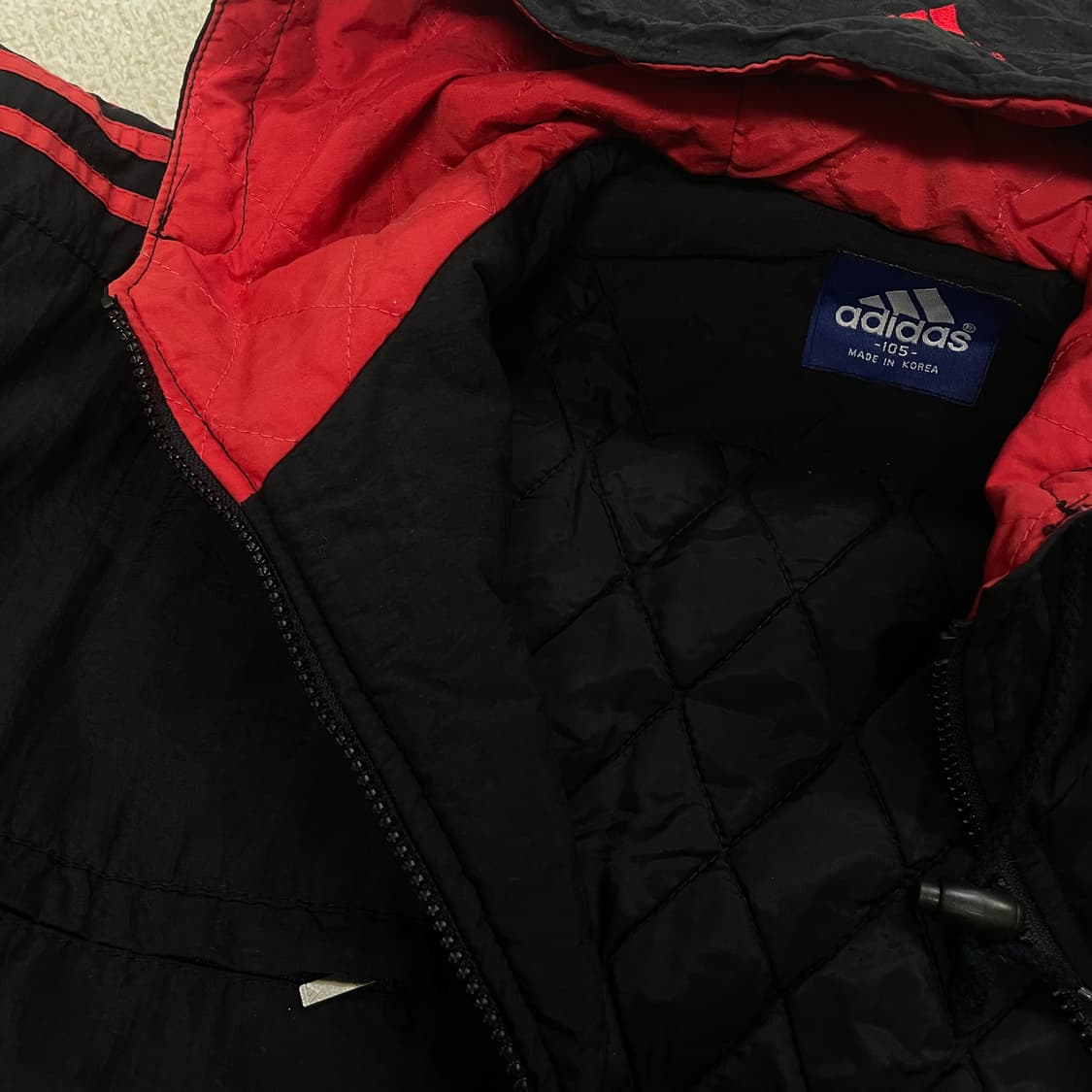 아디다스 올드스쿨 3s 사이드라인 후드 점퍼 상품이미지3