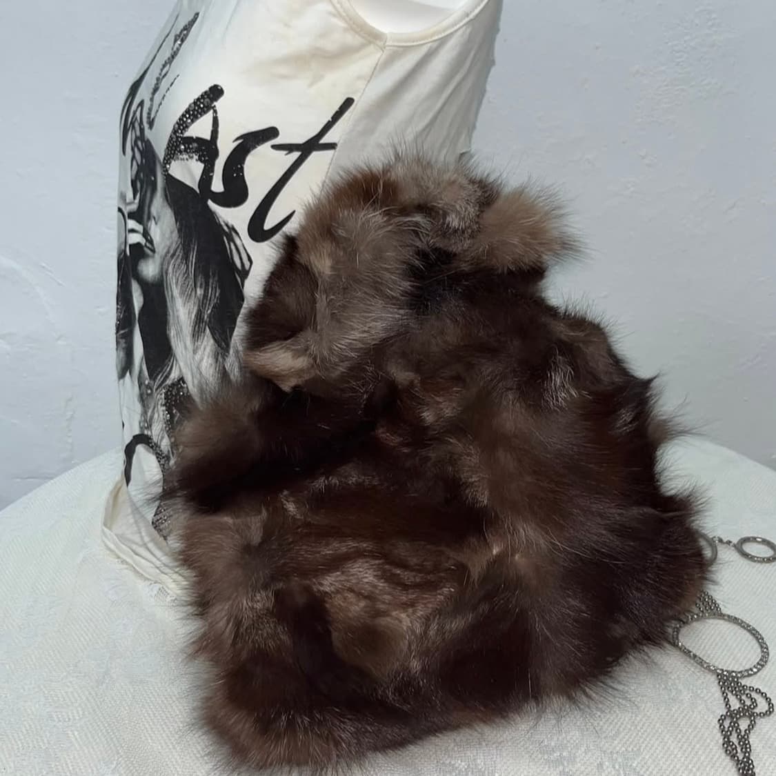 빈티지 폭스퍼 핸드백 상품이미지1