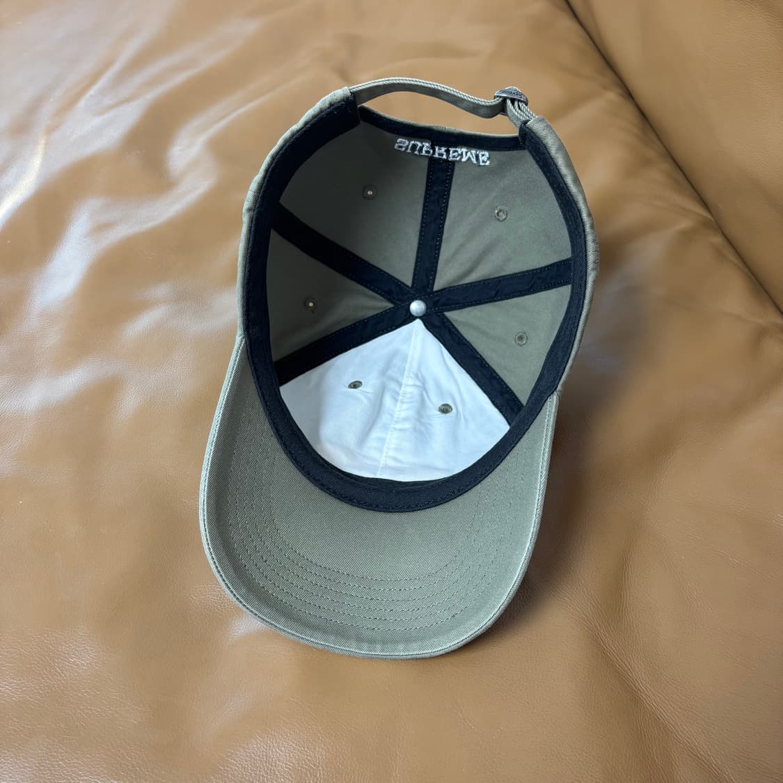 슈프림 6패널 볼캡 모자 24ss 뉴욕 아크 올리브 상품이미지8