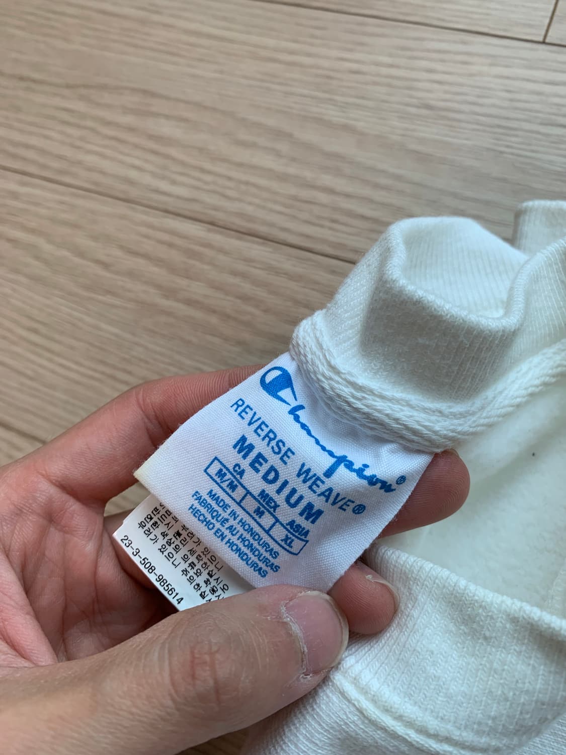 챔피온 리버스 위브 맨투맨 흰색 M 상품이미지4