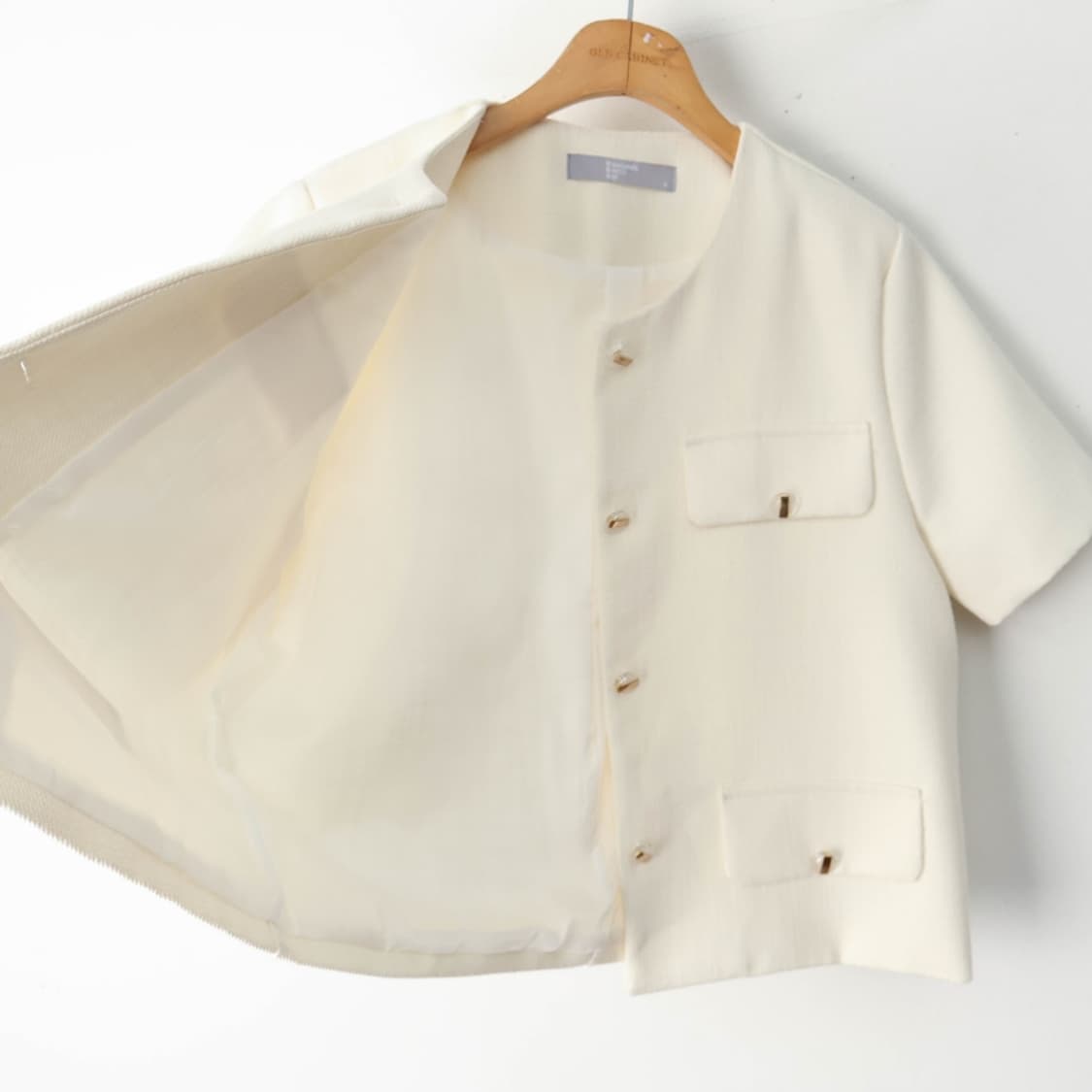 55/에잇세컨즈 아이보리 라운드넥 재킷 상품이미지6