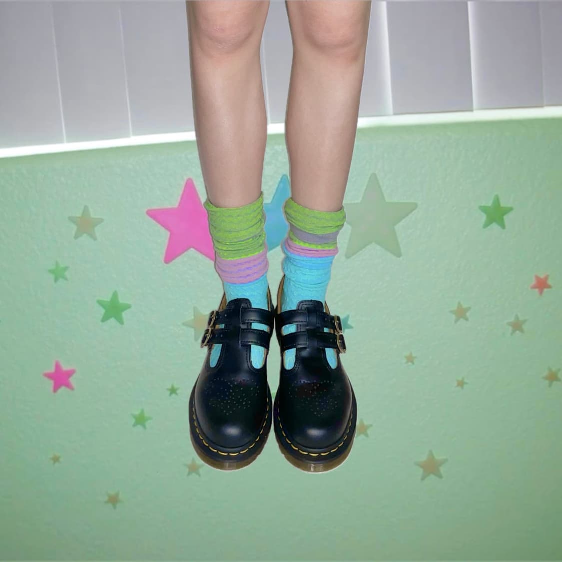 Jacquard over the knee socks 자카드 니삭스 상품이미지2