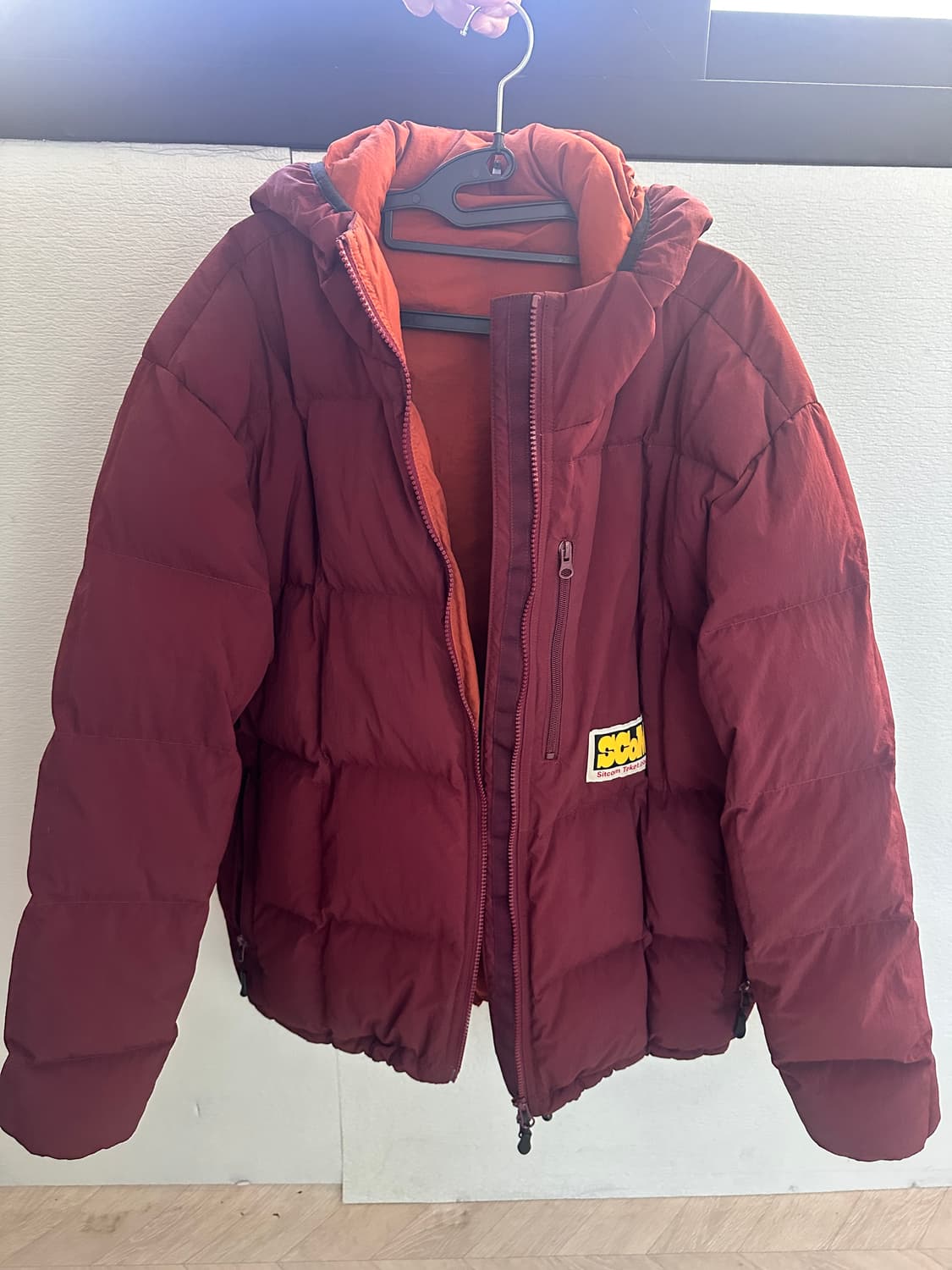 테켓 파파스패딩 버건디 L 상품이미지1