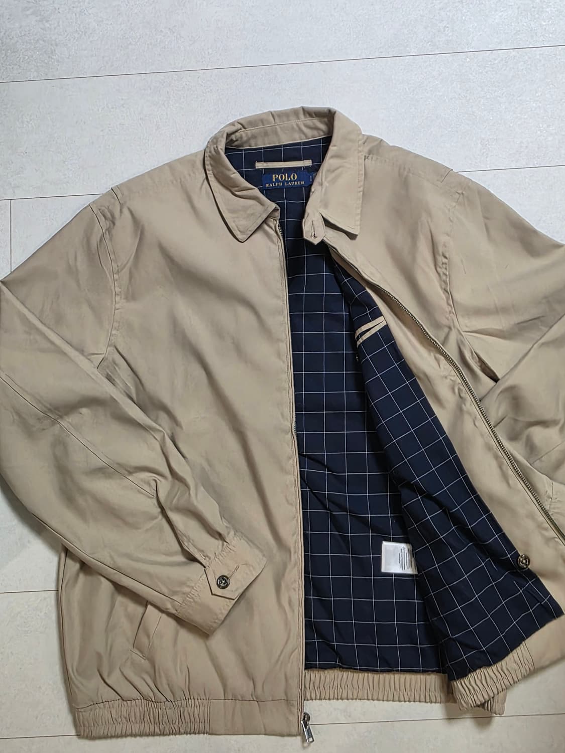 폴로 랄프로렌 베이지 qr L사이즈 자켓  바이스윙 해링턴 바라쿠다 상품이미지5