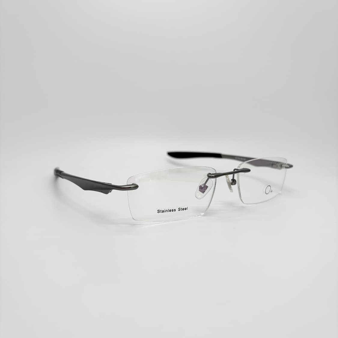 O+ EYEWEAR 매트 그레이 스퀘어 무테 상품이미지2