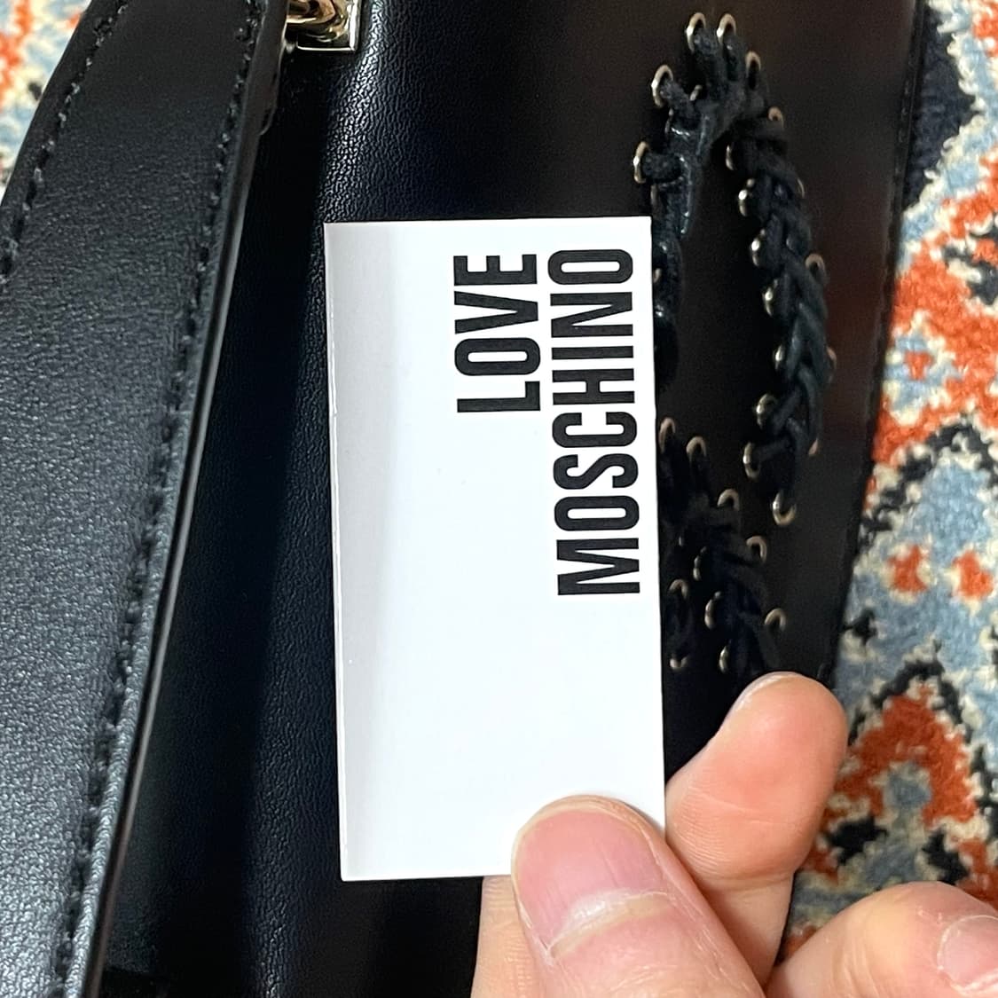 러브 모스키노 블랙 미니 토트백  상품이미지4