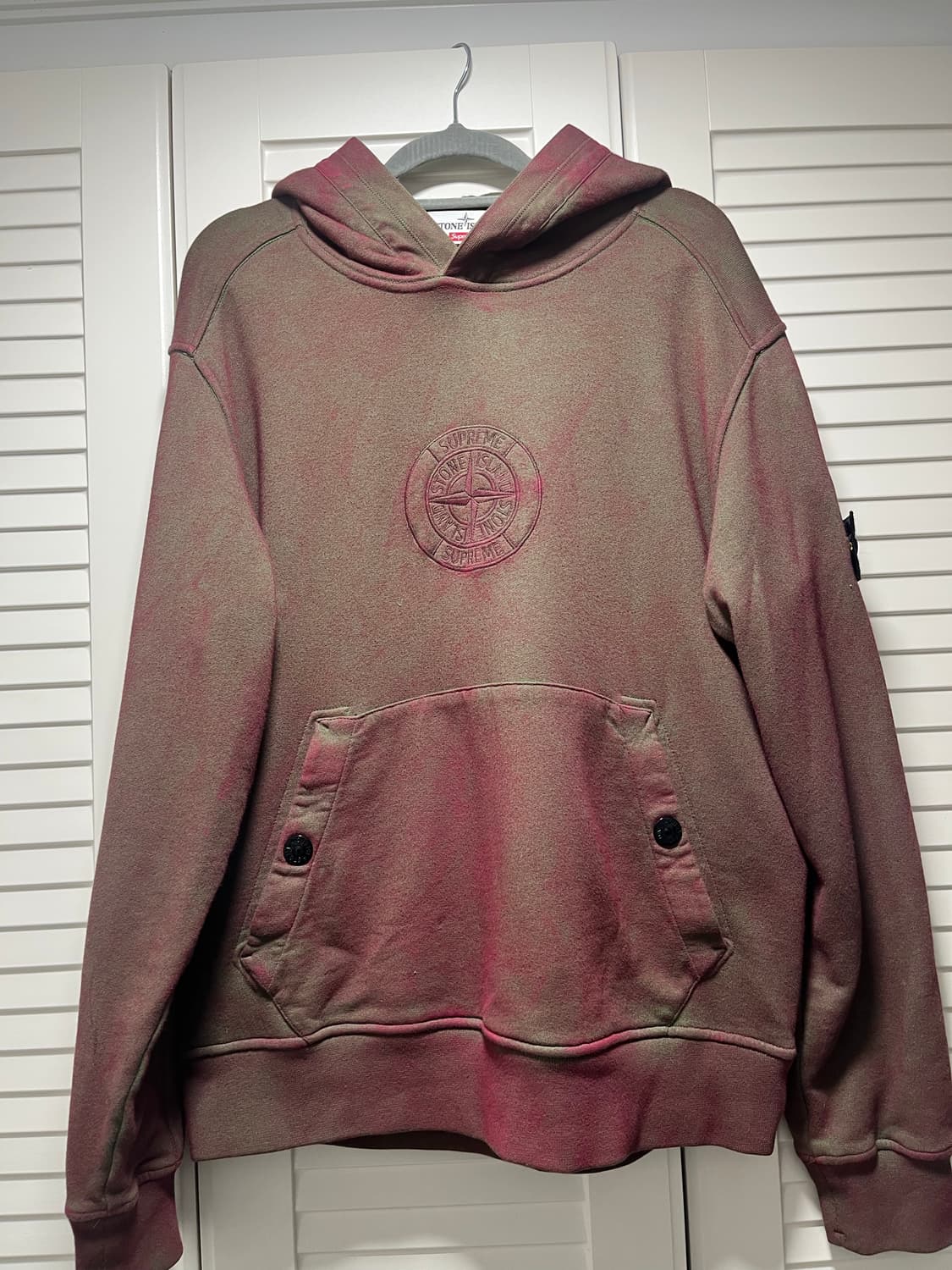 슈프림 x 스톤 아일랜드 더스트 컬러 후드 19ss 상품이미지1