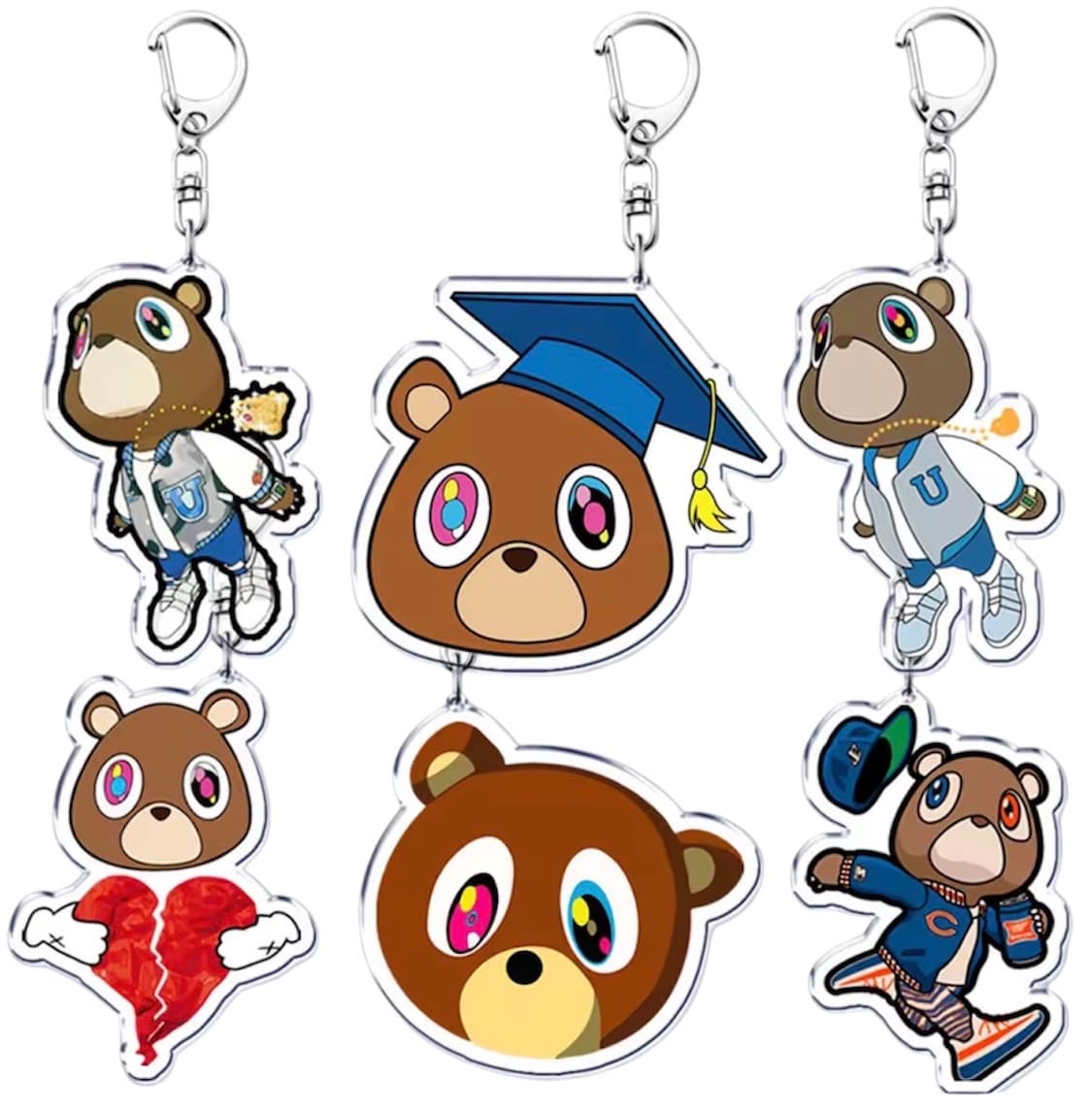 칸예 곰돌이 아크릴 인형 키링 상품이미지1