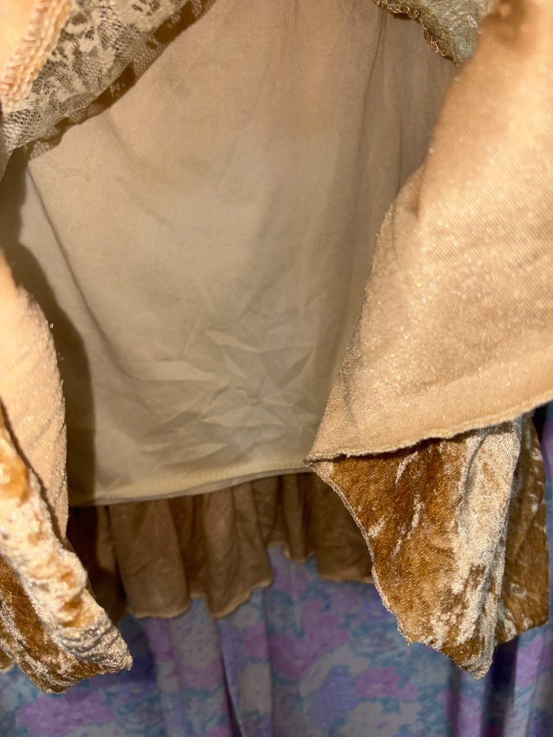 카멜 벨벳 레이스 스커트 상품이미지8