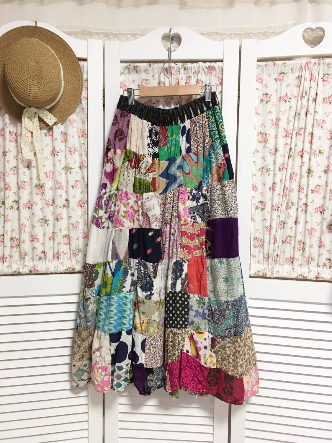 빈티지 히피모리 대장 패치스커트 상품이미지1