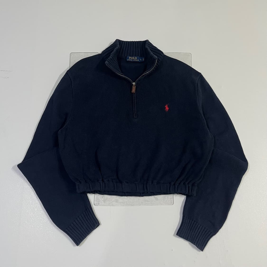 95 폴로 랄프로렌 크롭 반집업 니트 상품이미지1