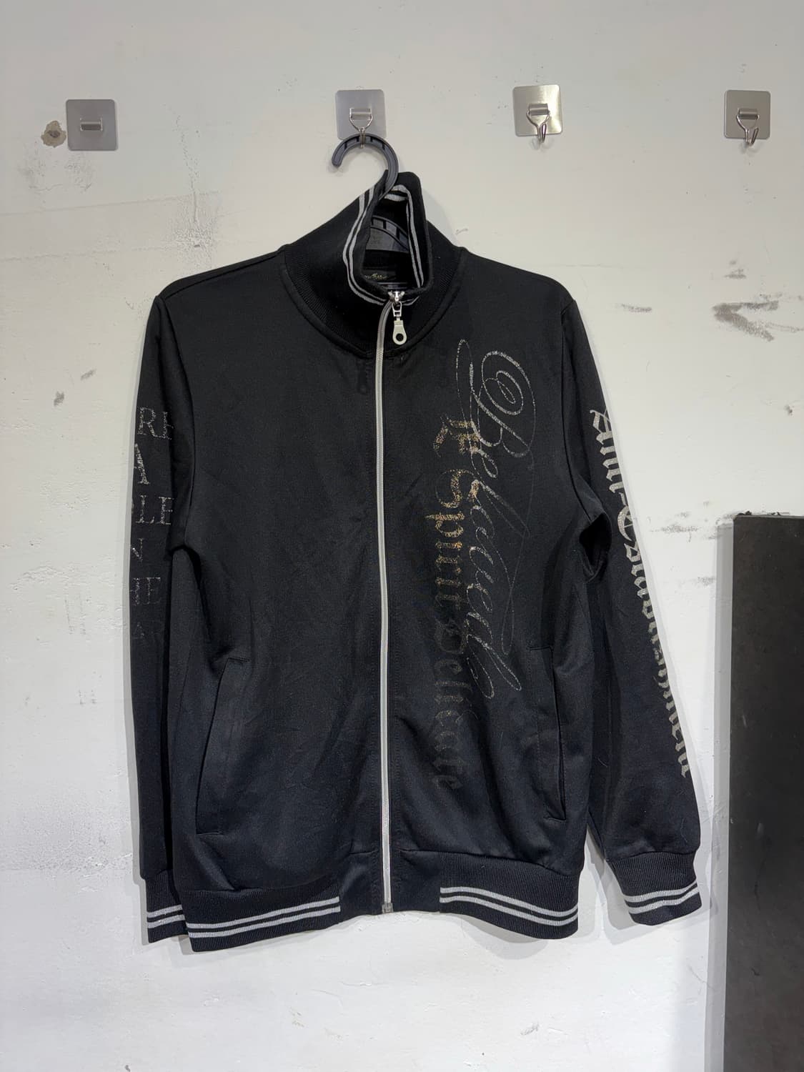 JPN 일본 빈티지 고딕 락 펑크 날개 프린팅 갸루 져지 M 상품이미지8