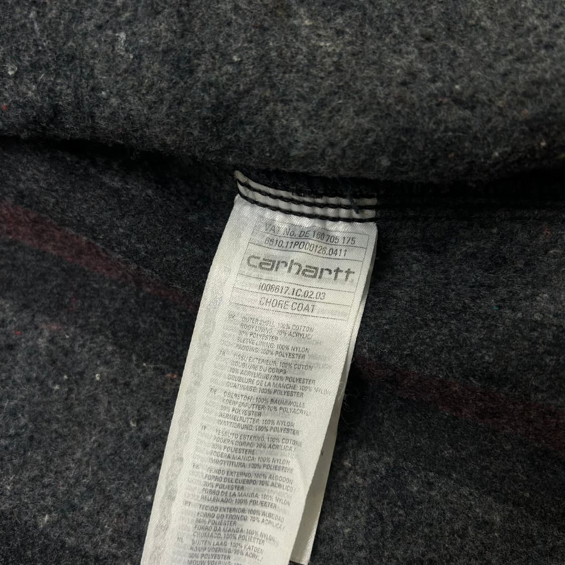 [L]칼하트 빈티지 초어 코트 자켓/짙은네이비/페인트 상품이미지7
