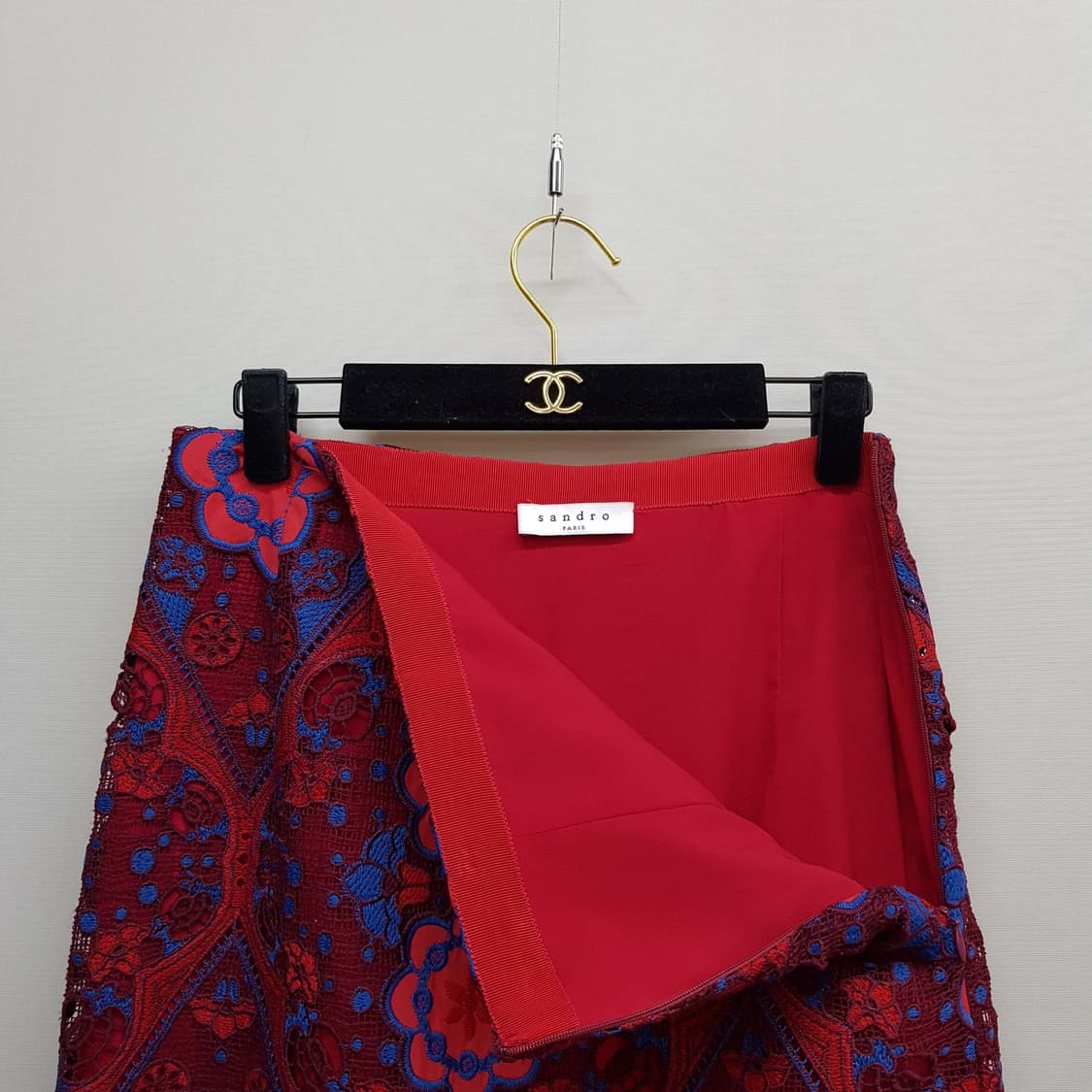 산드로 플로럴 레이스 크롭 블라우스 미디 스커트 셋업 2사이즈 상품이미지7