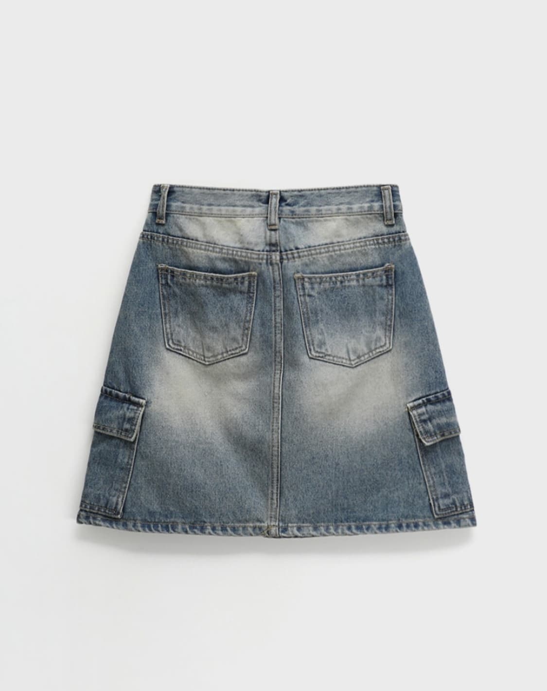 블랙업 이파 데님 카고 미디스커트 상품이미지3